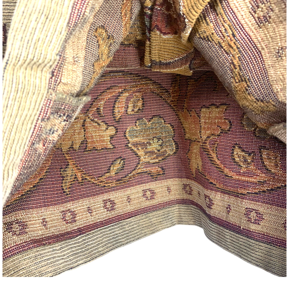 Vintage 1990s Tantrums M Brown Gold Tapestry Jacket Embroidered Beaded Pockets - Picture 7 of 8